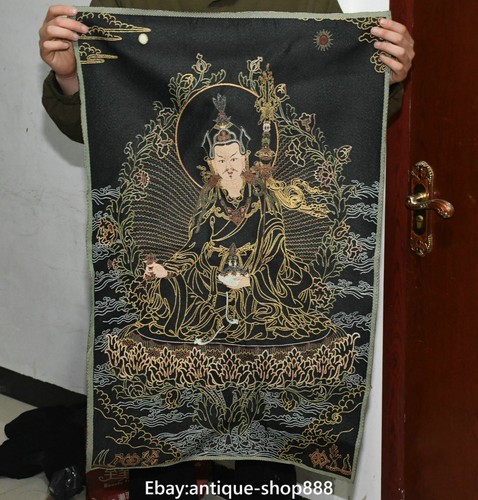 Old tibet buddhism cloth silk - cloth,