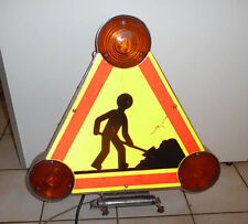 Grand panneau lumineux clignotant  TRAVAUX Design Industriel Loft Vintage