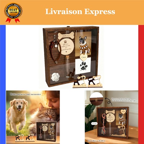 Cadre vitrine souvenir chien - vitrine,