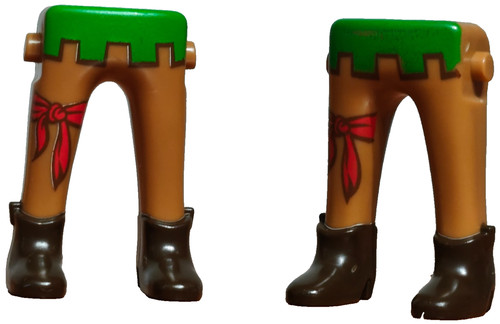 Playmobil jambes marron - x2,