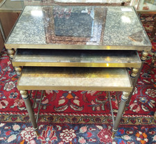 Trois TABLES GIGOGNES Miroir Eglomise Style BAGUES Meubles MOBILIER 29MAG 27/06