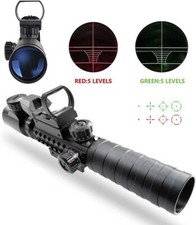Lunettes de visée Tactique Airsoft Rifle Scope 3-9x32EG 3 en 1 4 réticule Rouge