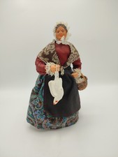 Santon de Provence, Terre cuite, La fermière, Signé Devillaine