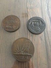 3 BELLES MEDAILLES : CHARVET - CHANTIER NAVAL POLOGNE -NAVY PORTUGAISE