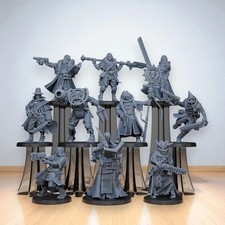 Pack de 13 Figurines Mercenaires GrimCorp 32 mm StationForge – Donjons & Dragons