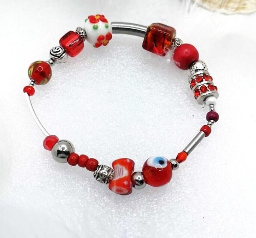 Bracelet elégant rouge - bracelet,