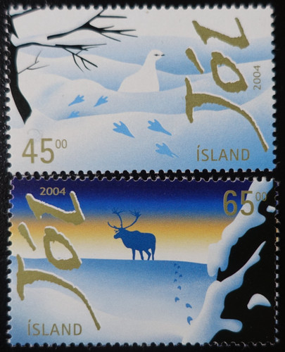 Timbres islande noël - d',