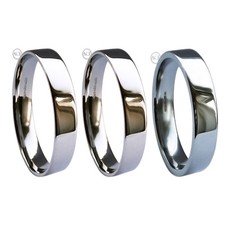 Bande De Bague En Or Blanc 18