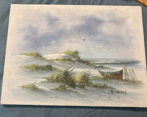 Vintage signed gailey oil - h,