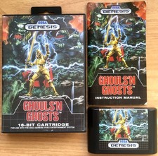 GHOULS 'N GHOSTS COMPLET BOÎTE NOTICE SEGA MEGADRIVE GENESIS NTSC USA CIB OVP &