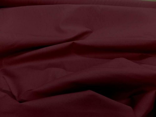 Tissu popeline coton bordeaux