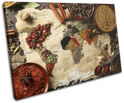 Spices world map atlas - map,