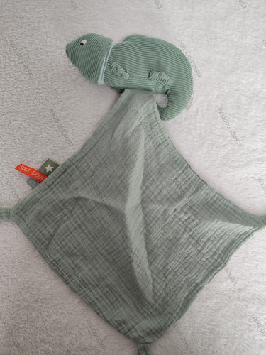 Doudou caméléon plat lange - doudou,