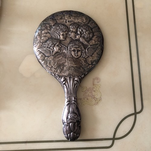 Miroir main argent - À,