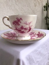 tasse Et Soutasse porcelaine anglaise,CFC,ROYAL TUSCANE ,Fine Bone China
