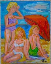 Tableau peinture huile sur toile  50cm/40cm  Anne PICARD coté