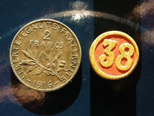 lot N° 38 ,piece 2 francs