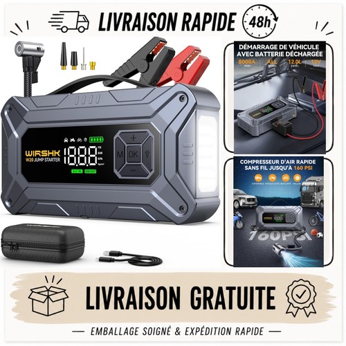 Booster batterie voiture 8000a - batterie,