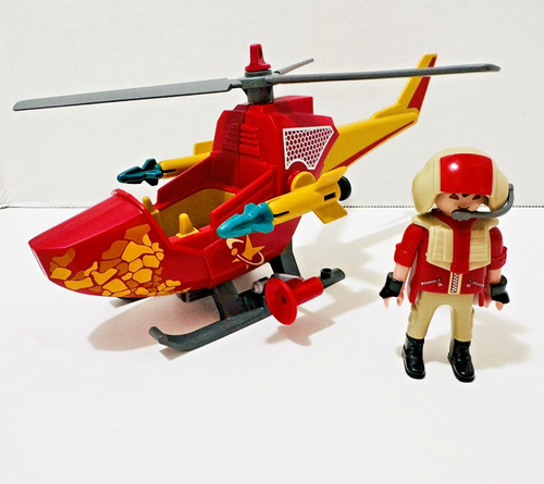 Playmobil helicopter with - helicopter,