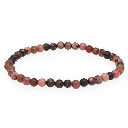 Rhodonite bracelet perles 4mm - perles,