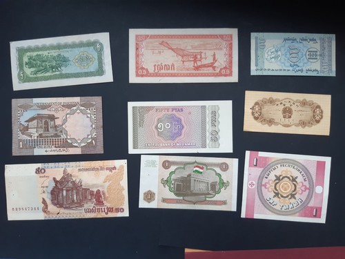 Lot billets banque asie - 9,