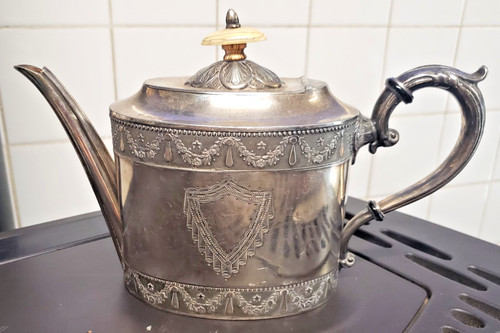 Theiere ancienne metal - theiere,