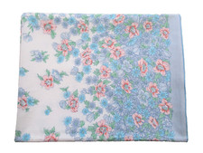 Nappe vintage FRANCOISE SAGET rectangulaire 190 cm x 150 cm motif floral