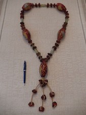 Grand collier en perles de verre de Turquie 