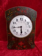 Belle Vieux Pendule En Bois Peint, Gustav Becker !