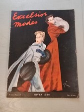 magazine EXCELSIOR MODES N° 30- HIVER 1936 dessin GRUAU-ROUFF,LANVIN,JENNY,RUBIN