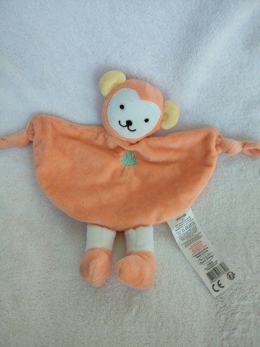 Doudou plat singe - , orange