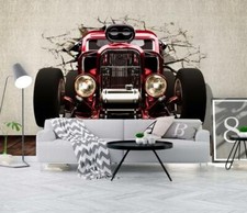 PAPIER PEINT 3D AUTO RETRO