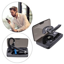 Oreillette sans fil Bluetooth à suppression de bruit avec casque de charge LED
