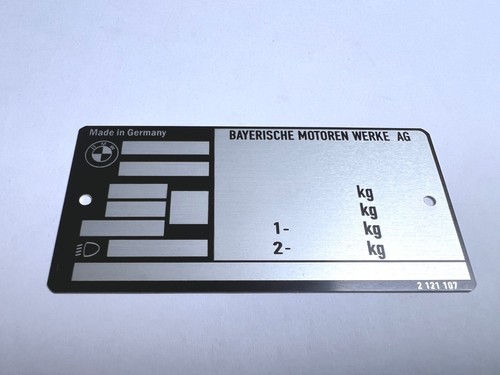 Plaque constructeur bmw - constructeur,