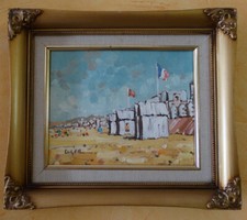 "CABINES A VILLIERS SUR MER", signé Philippe EUGER 1967...  ECOLE FRANCAISE