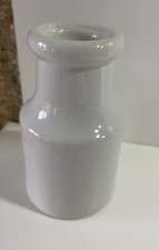 Ancien pot à confiture Moutarde blanc Collection Déco Shabby Campagne