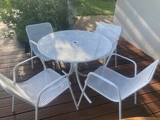 SALON DE JARDIN ancien en métal rénové