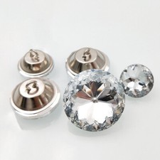 10pcs Verre Boutons Diamant