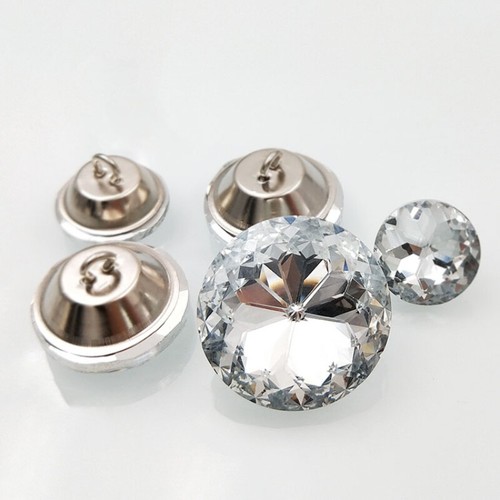 10pcs verre boutons diamant - 10pcs,