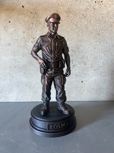 Statue policier bronze - bronze, déco