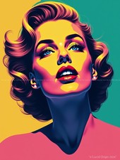 Affiche A4 Femme Pop Art Chic