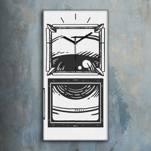 Horloge décorative sur toile