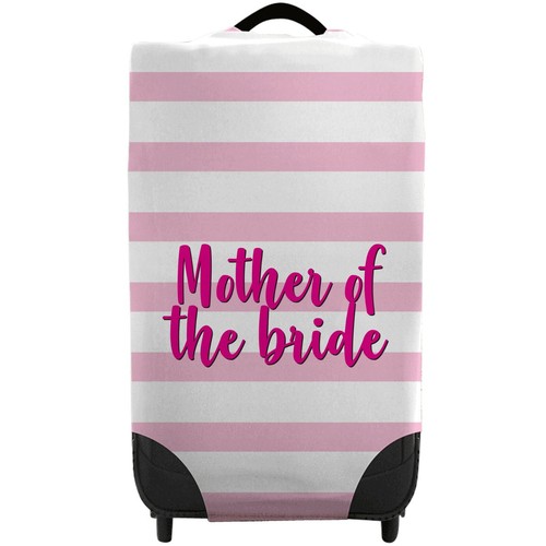 Housse valise rayée rose - de,