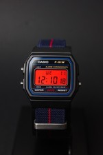 Casio F91W-1YEG Watch with Red