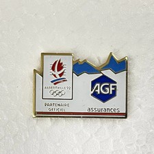 Pin's AGF Albertville 92 Partenaire Officiel COJO 1991