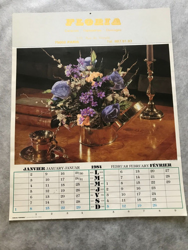 Calendrier 1984 pub - calendrier,
