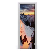 Tulup Autocollant de porte 75x205 cm autocollant - Paysage de montagne d'hiver