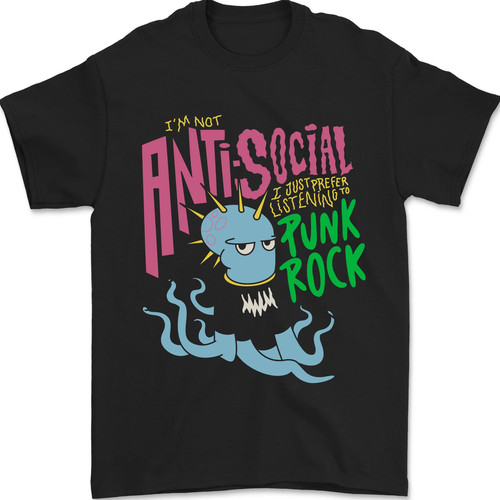 Shirt antisocial punk - t-shirt,