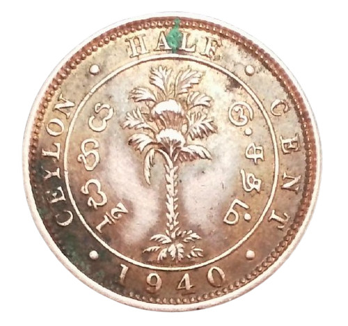 Ceylan sri lanka half cent - ceylan.,