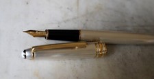 RARE STYLO PLUME MONTBLANC MEISTERSTÜCK ARGENT MASSIF 925- FINITION GRAIN D'ORGE